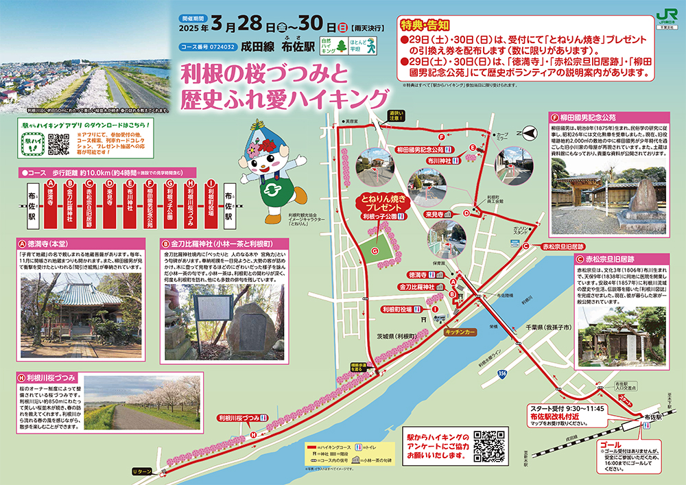 利根の桜づつみと歴史ふれ愛ハイキング