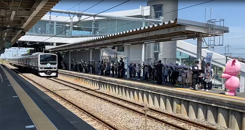 小林駅 記念列車入線 印西市